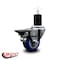 Service Caster 3'' Blue Poly Swivel 1-3/4'' Expanding Stem Caster with Brake SCC-EX20S314-PPUB-BLUE-PLB-134 - alternate 4